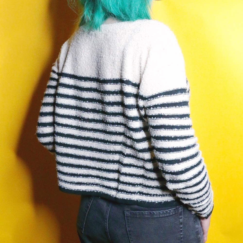 Navy Striped Sweater - Picture 3 of 3